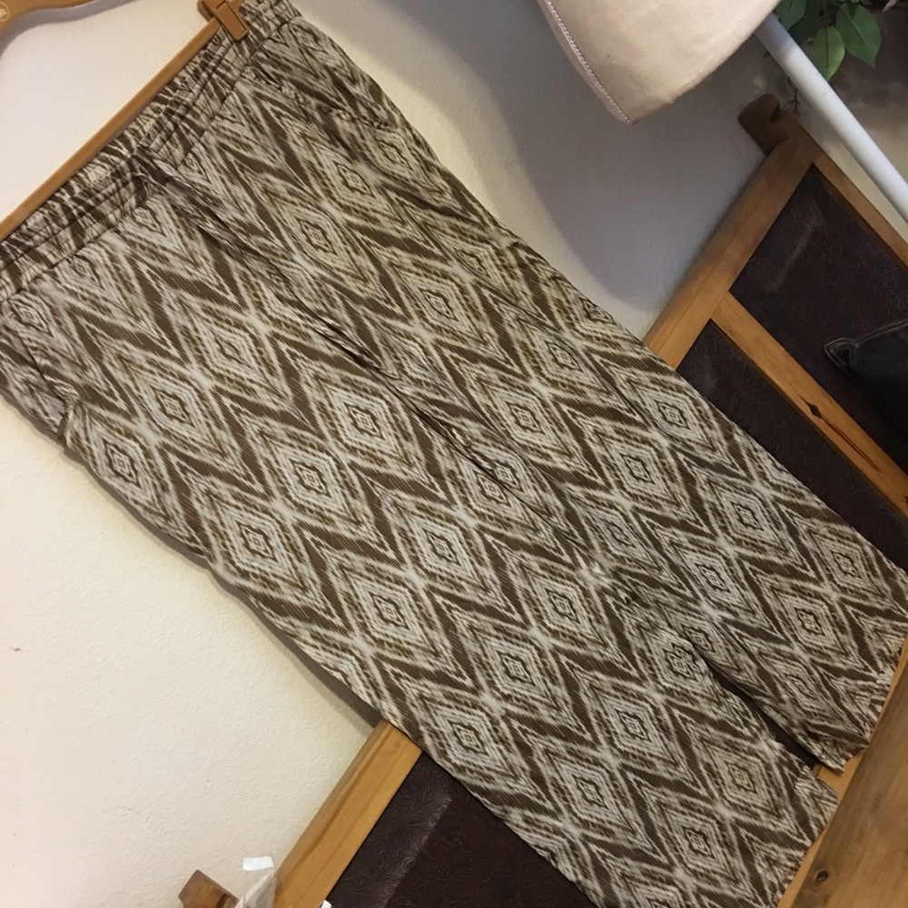 Belle Gray by Lisa Rinna diamond palazzo pants XL